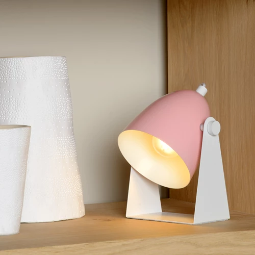 Lucide CHAGO - Lámpara de mesa - 1xE14 - Rosa - ambiente 1